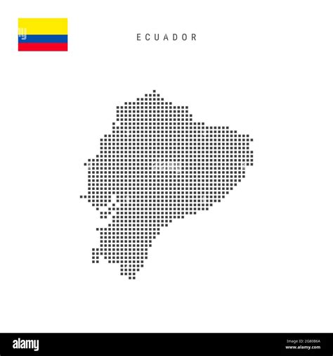 Square Dots Pattern Map Of Ecuador Ecuadorian Dotted Pixel Map With