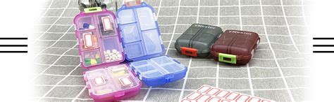 2 Pack Pill Case Portable Small 7 Day Weekly Travel Pill Organizer