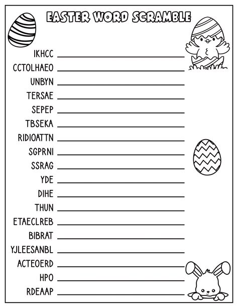 Easter Activity Printable Sheets