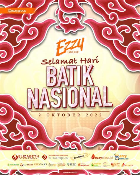 Selamat Hari Batik Nasional Indonesia 2022 Food Class By Ezzy