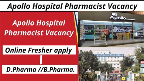 Apollo Hospital Pharmacist Vacancy Fresher Apply Apolo Pahrmacist Job