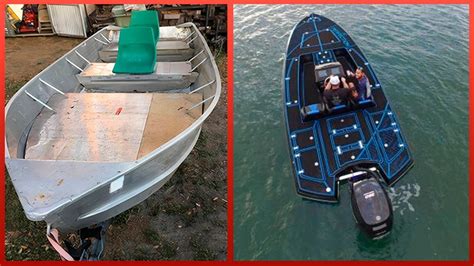 Transforming An Old Boat Into An Amazing Bass Boat Youtube