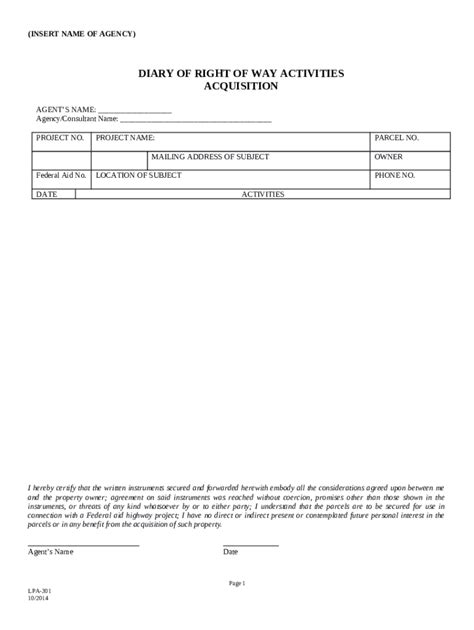 RES 301 DIARY Washington State Department Of Transportation Doc