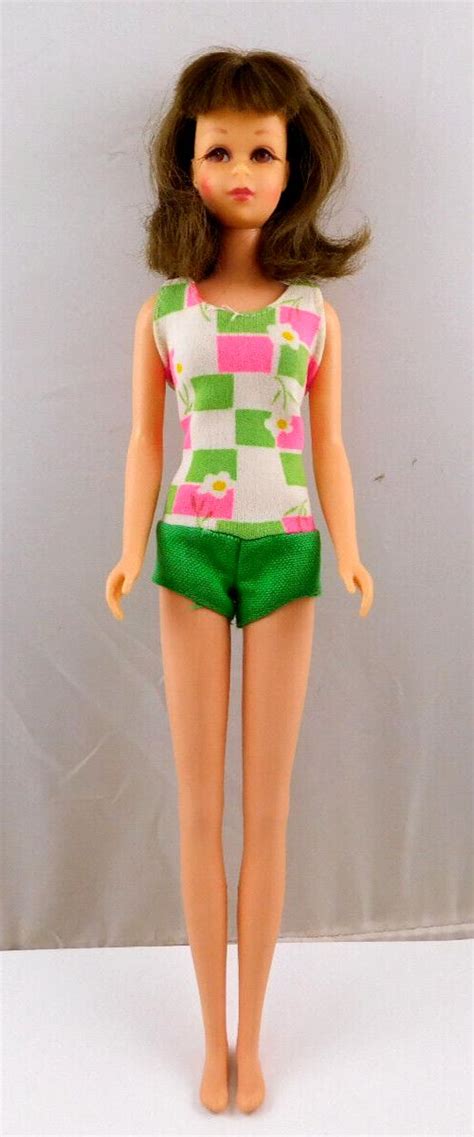 Vintage S Mattel Barbie Brunette Bendable Leg Francie Doll