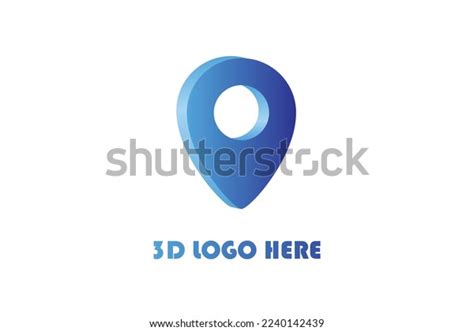 3d Blue Location Logo Modern Logo Stock Vector (Royalty Free ...