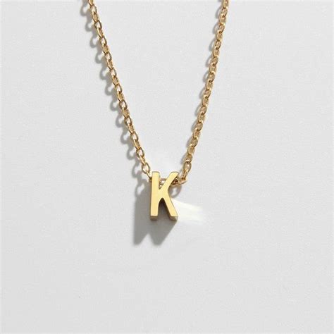 letter necklace  gold plated initial necklaces biella vintage