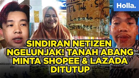 Sindiran Netizen Ngelunjak Pedagang Tanah Abang Minta Shopee Lazada