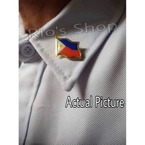 1pair Philippine Flag Metal Collar Pin Shopee Philippines
