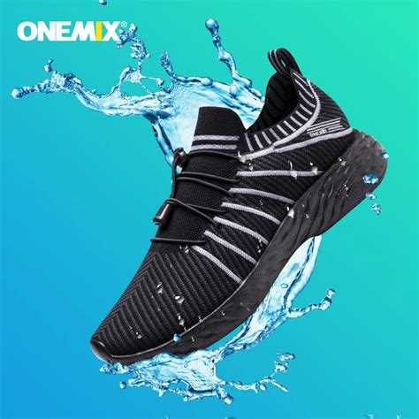 Onemix Waterproof Running Shoes For Men Breathable Light Women Training Walking Sneakers Outdoor