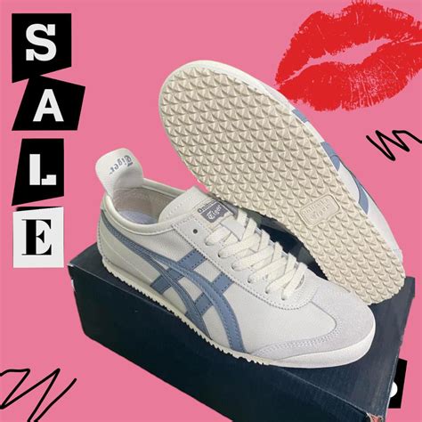 onitsuka tiger white  light blue vintage running depop