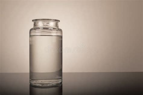 Glass Jar With Water On The Table Stock Image Image Of Clear Organic 213843909