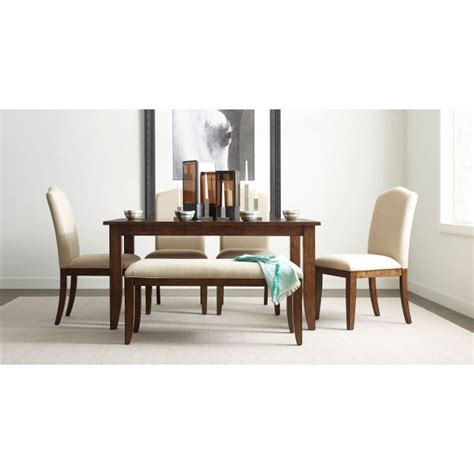 The Nook 60 Inch Rectangular Dining Set Maple W Parsons Chairs