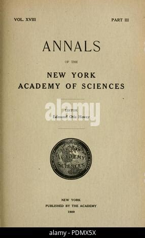 The 'Annals of the New York Academy of Sciences' (1912) is a scientific ...