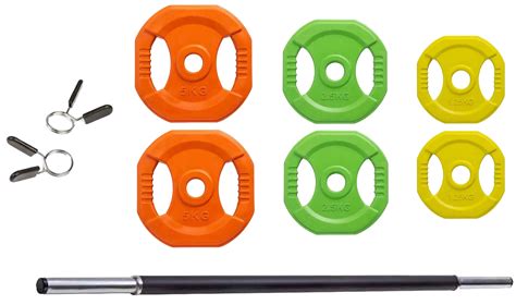 French Fitness Aerobic Barbell And Weight Plate Set Of 1 Fitness Superstore
