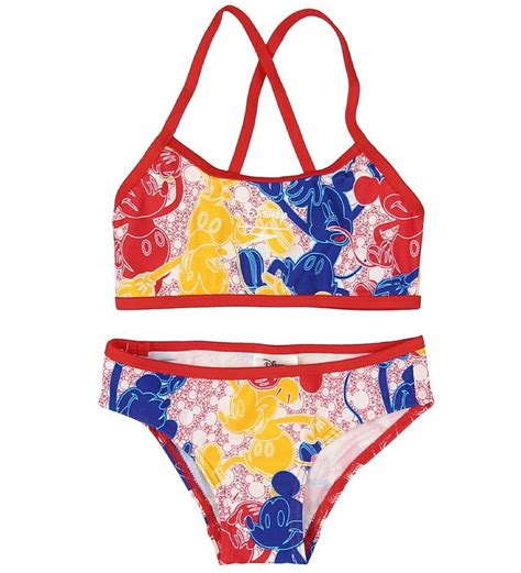 Speedo Bikini Mickey Mouse Red White Kw Ie