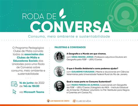 Clube de Mídia promove roda de conversa sobre consumo meio ambiente e