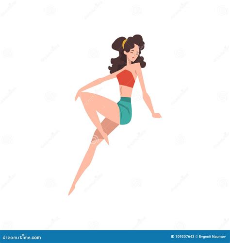 Retro Bikini Icons Isolated On White Cartoon Vector Cartoondealer