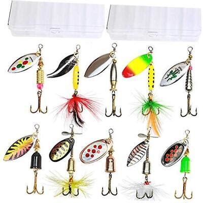 Pcs Fishing Lure Spinnerbait Bass Trout Salmon Hard Metal Spinner