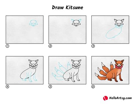 Draw Kitsune Helloartsy