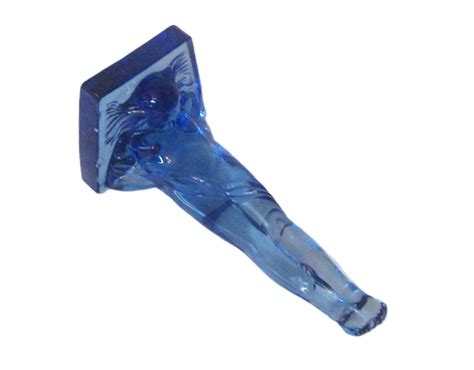 Antique Blue Glass Shelf Naked Lady Holding Up Small Shelf Cambridge