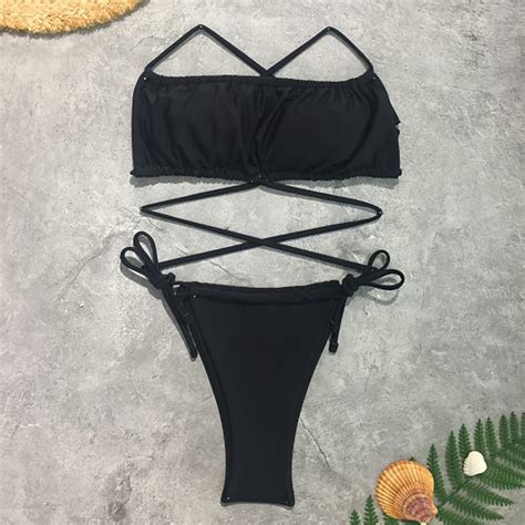 Lilgiuy Fashion Women Split Swimsuit Show Waist Printing Charming Bikini For Travel Sports Swim