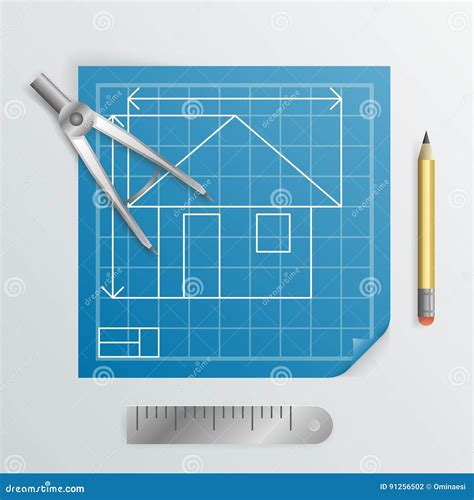 Compass Divider Drafting Design Tool Vector Illustration Architect Icon Geometry Engineering