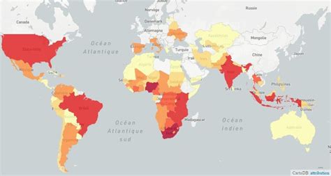 Infographie La Carte De La Pandémie Du Sida Dans Le Monde