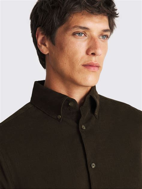 Buy Chocolate - MOSS Button Down Needle Cord Shirt from Next Portugal