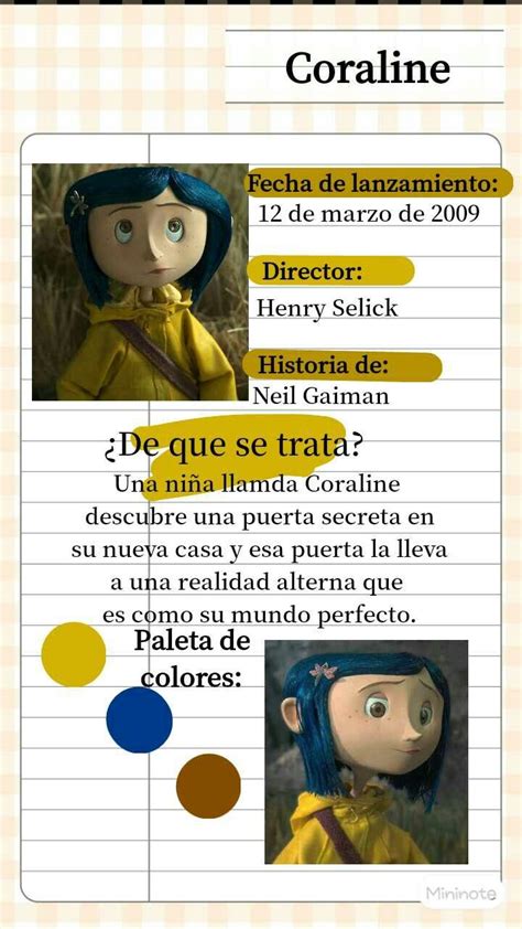 Datos De La Pel Cula Coraline Y La Puerta Secreta Pelicula De