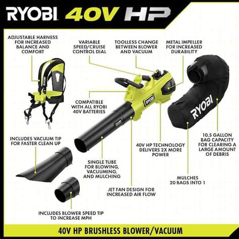 Ryobi V Hp Brushless Mph Cfm Cordless Leaf Blower Mulcher