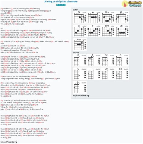 Chord Ai cũng có thể Và ta cần nhau tab song lyric sheet guitar