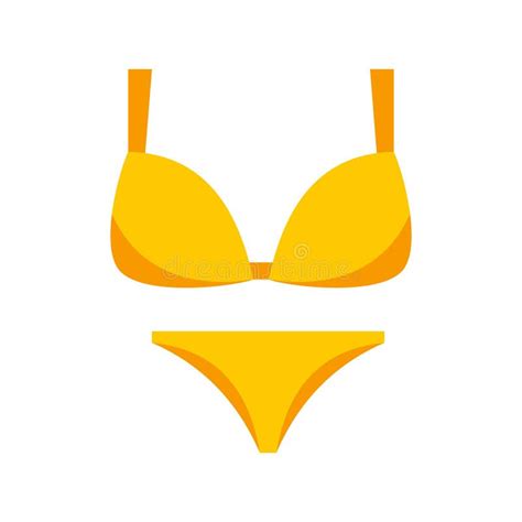 Summer Swimsuit Bikini Drawing Hand Painted With Ink Stock Vector Illustration Of Bikini