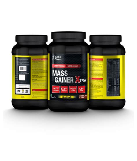 Healthvit Mass Gainer Xtra Chocolate Flavour Kg Kg Mass Gainer