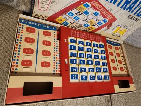 Vintage Concentration Board Game Th Edition Milton Bradley