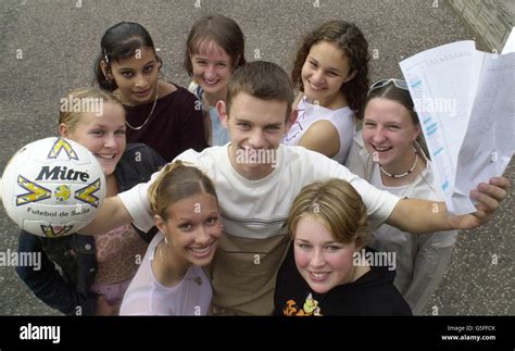 Samantha Huxtable And Lucy Beaven At Fitzalan High School Hi Res Stock