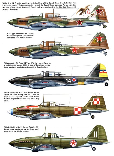 Asisbiz Ilyushin Il 2 Shturmovik profiles from Russian aviation magazine 0F