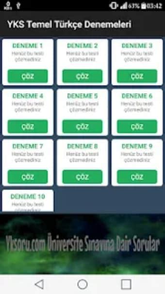 Yks Tyt Temel T Rk E Denemel Para Android Descargar