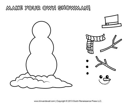 Snowman Arms Template