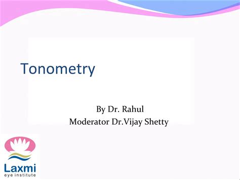 Tonometry | PPT