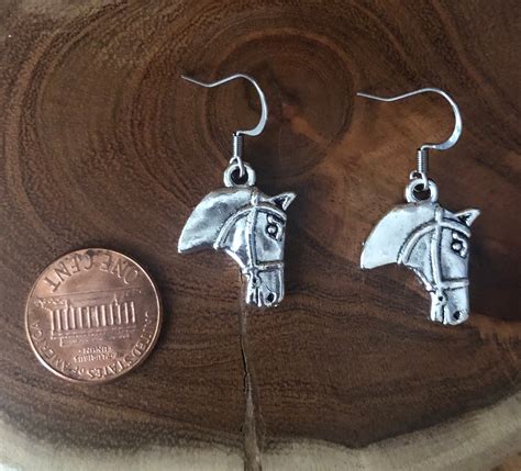 Horse Head Earringshorse Head Jewelry Etsy