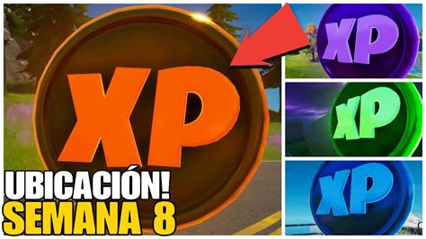 UBICACIÓN TODAS LAS MONEDAS DE XP SEMANA 8 EN FORTNITE TEMPORADA 3