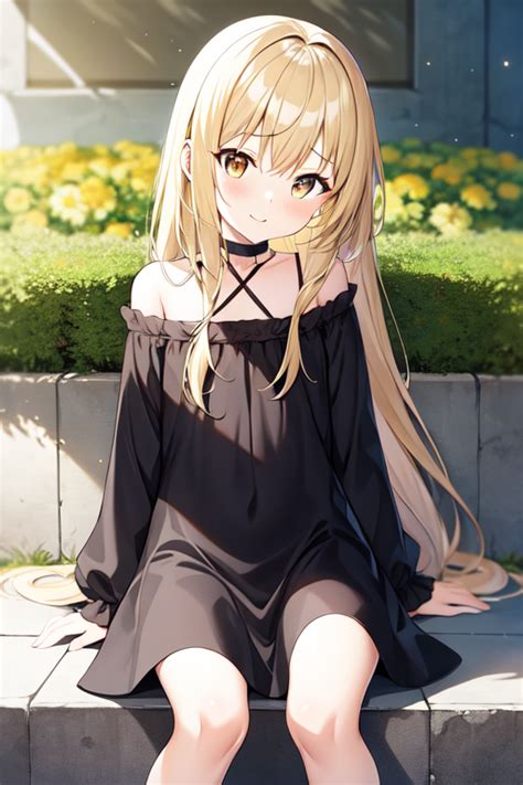 Anime Girl With Blonde Hair And Brown Eyes