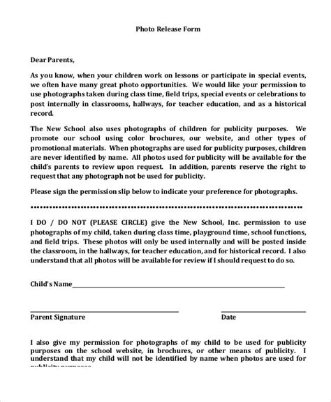 Free 8 Sample Parent Release Forms In Ms Word Pdf