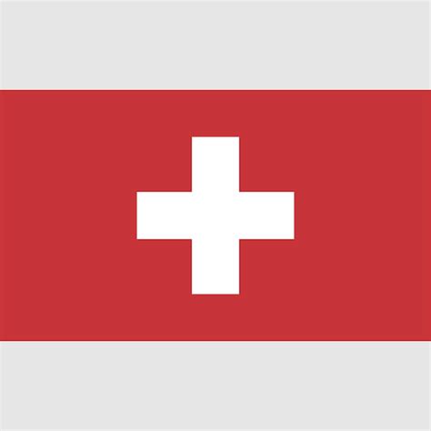 Premium Vector | A red and white swiss flag with a white cross on it.