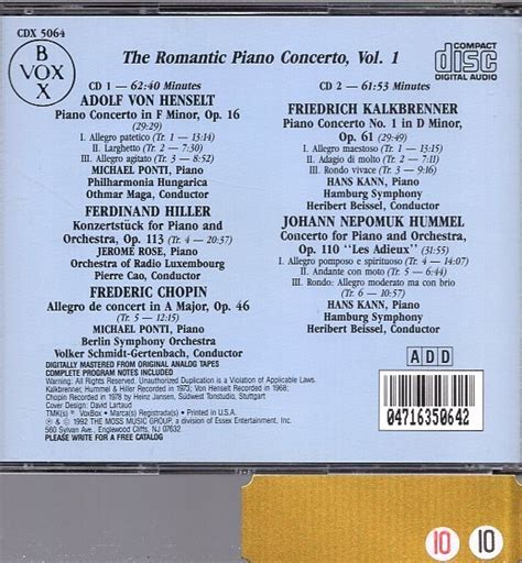 Yahoo オークション THE ROMANTIC PIANO CONCERTO VOL 1 2CD