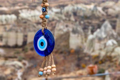 Premium Photo Close Up Of Nazar Or An Eye Shaped Amulet Believed To