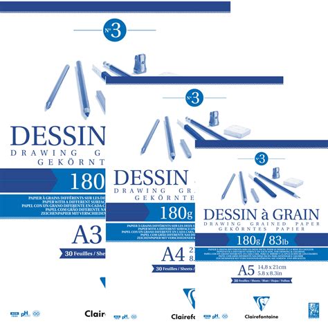 Bloco Papel Desenho Dessin Grain Papelaria Modelo