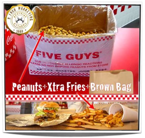 Five Guys Burger, fries and free peanuts