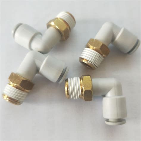 1Bag 10pcs SMC KQ2L04 01AS PBT Brass Push To Connect Tube Fitting 4 Mm