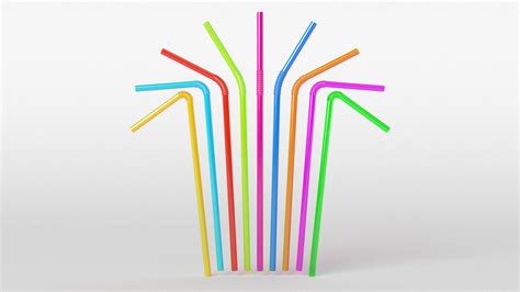 D Drinking Straw Model Turbosquid